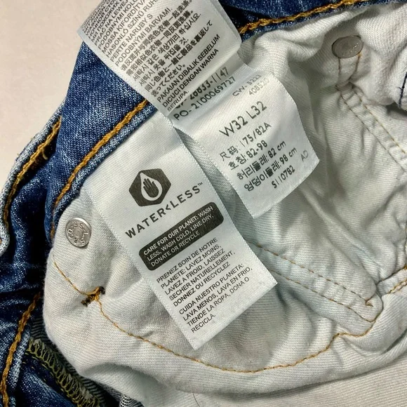 Levi's 512 Slim Taper Fit Blue Jeans W32 L32 - Picture 7 of 8